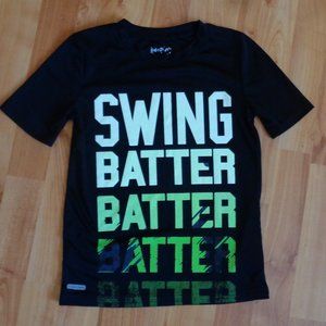 Jumping Beans Swing Batter Batter T shirt Boys Size 7x Black